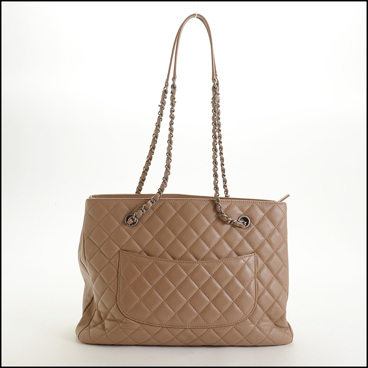 RDC15175 CHANEL '17 Brown Caviar Leather Urban Companion Shopping Tote