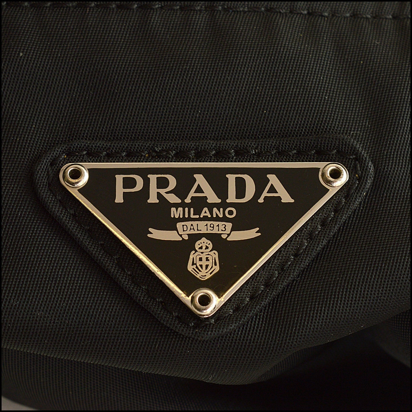 RDC15475 PRADA Black Nylon Flat Messenger Bag