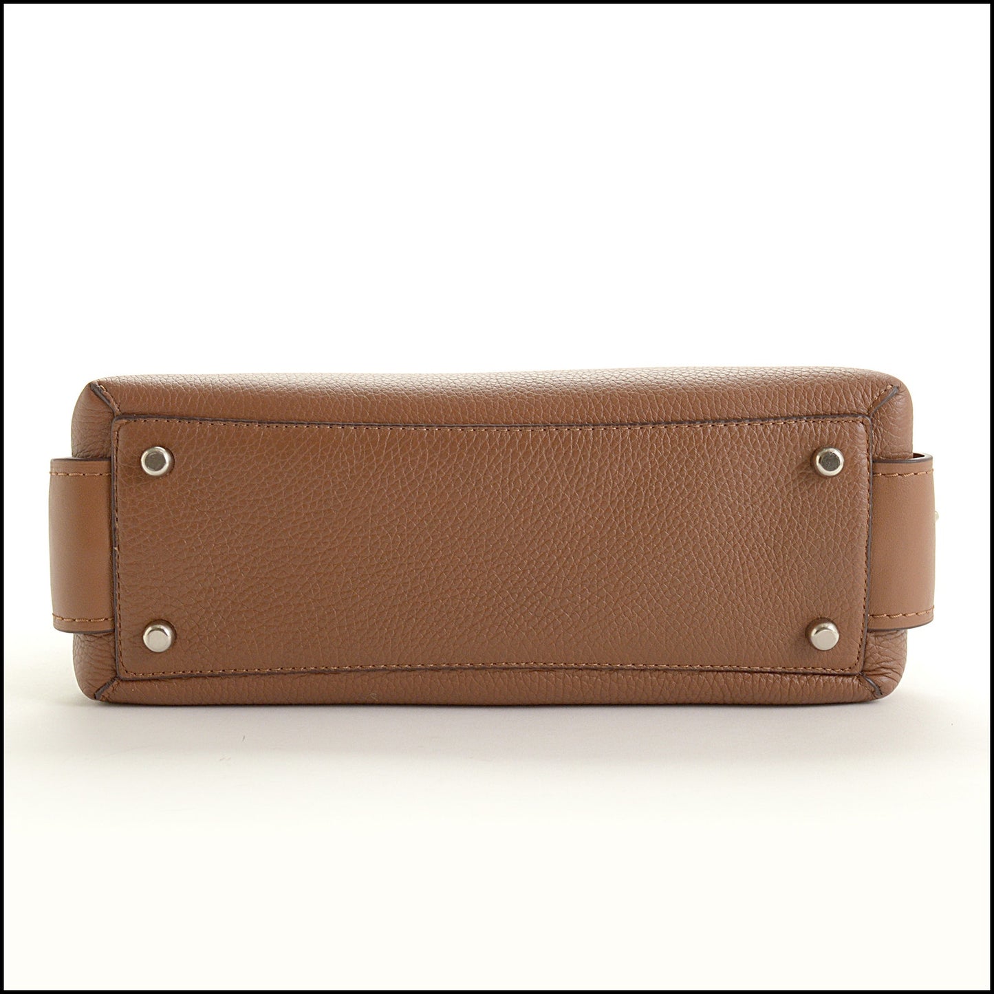RDC15490 COACH Saddle Brown Pebbled Leather Brooklyn 28 Carryall
