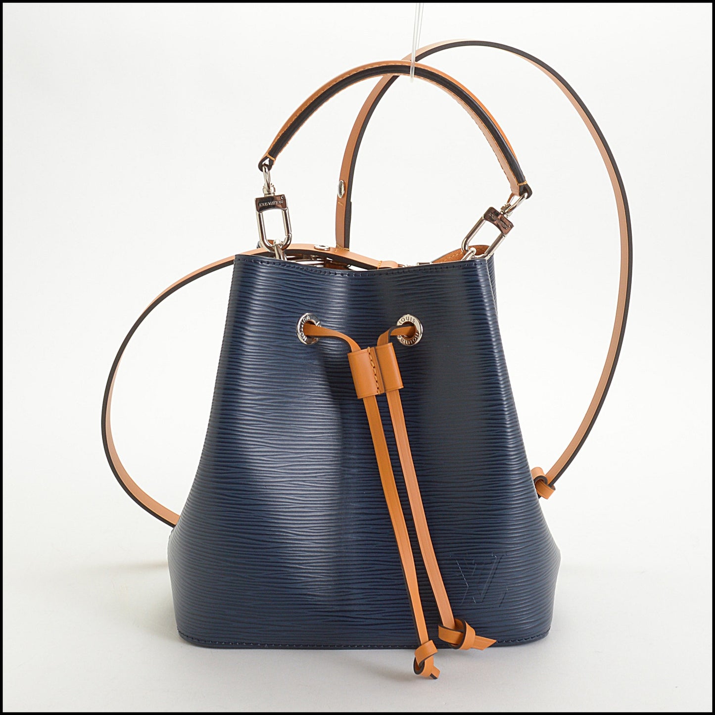 RDC14704 LOUIS VUITTON Indigo Blue Epi & Safran Orange Leather NeoNoe BB Crossbody Bag