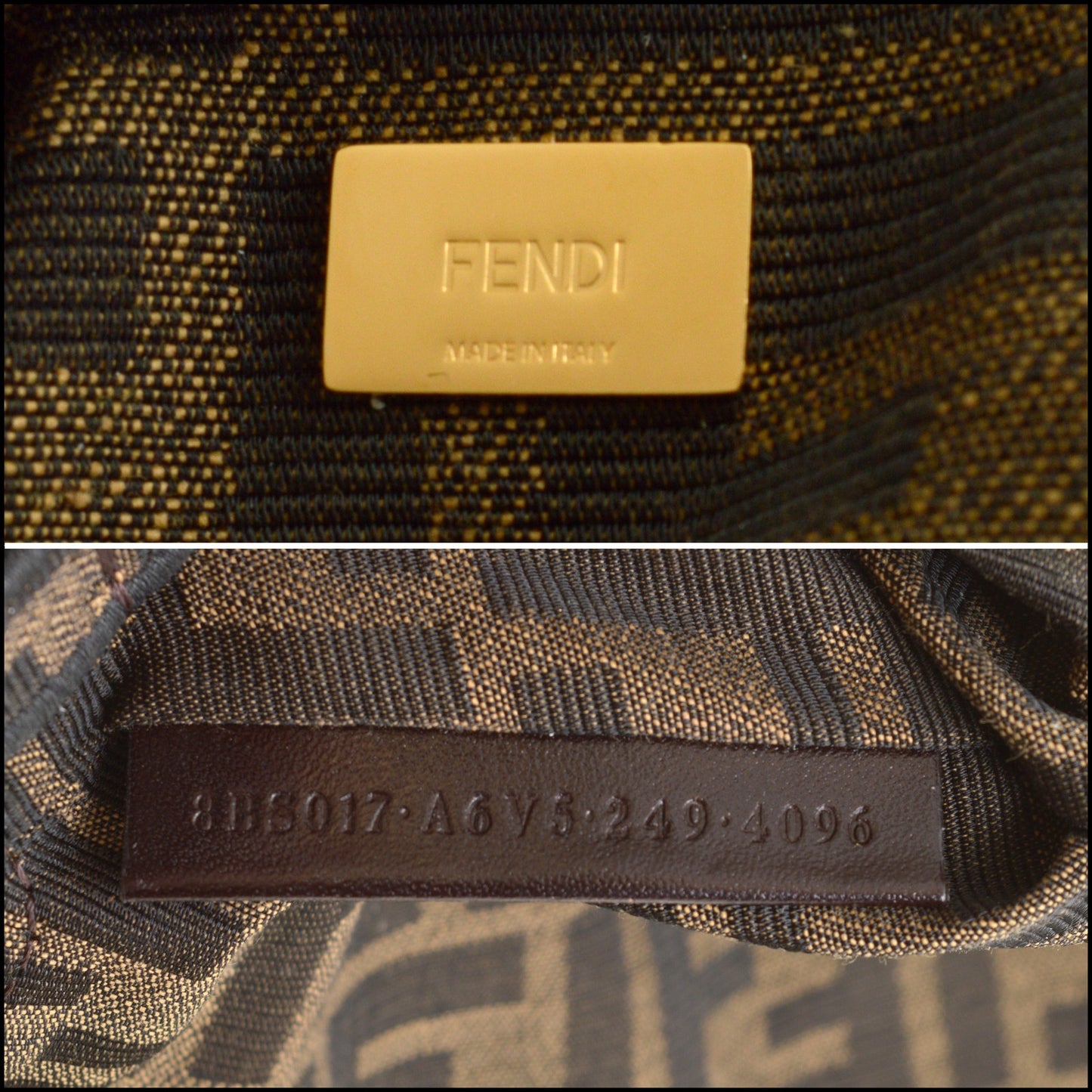 RDC15000 FENDI '24/'25 FF Jacquard Canvas Mini Baguette Bag