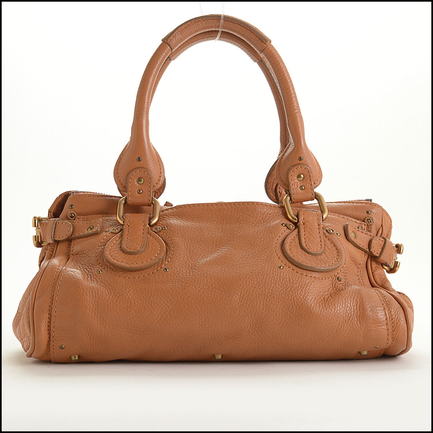 RDC15594 CHLOE '06 Tan Leather Paddington Satchel Bag