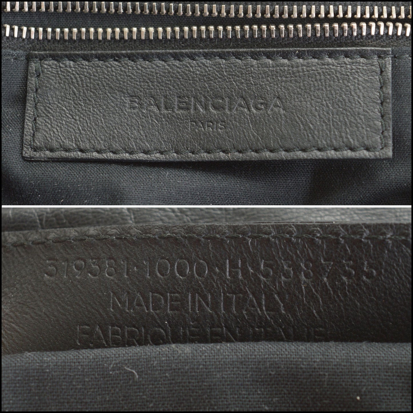 RDC14589 BALENCIAGA Matte Black Goatskin Rubber Covered Classic Hardware Envelope Clutch