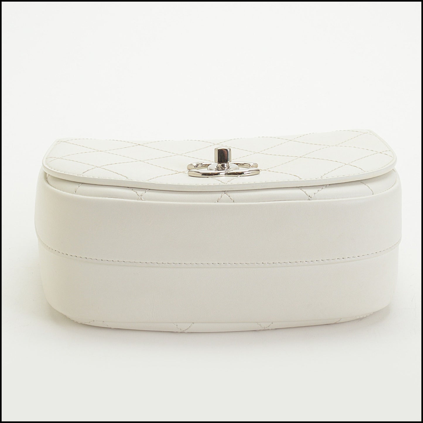 RDC14832 CHANEL '17 White Quilted Ring My Bag Flap Handbag