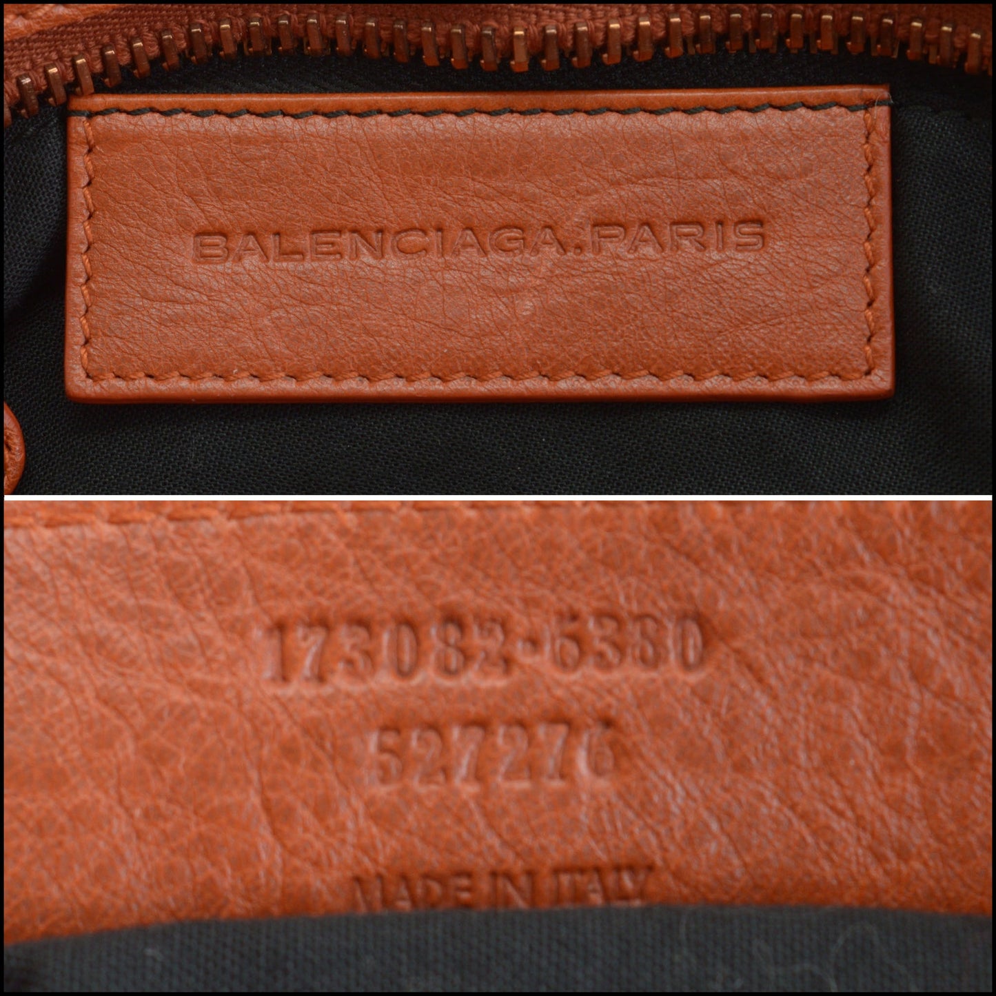 RDC14350 Authentic BALENCIAGA '11 Orange Lambskin Rose Giant HW Part Time Bag