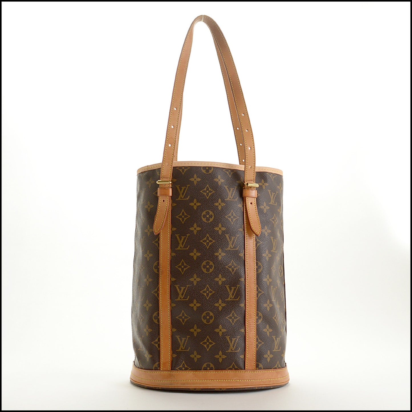 RDC15534 LOUIS VUITTON 2001 Brown LV Monogram Canvas Bucket GM