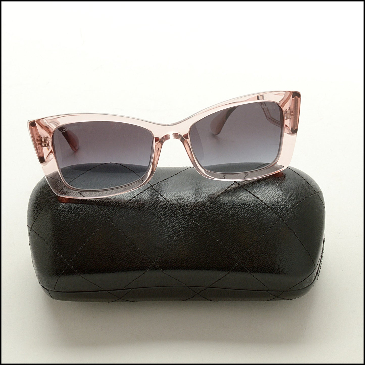 RDC14984 CHANEL Transluscent Pink Acetate Butterfly Sunglasses