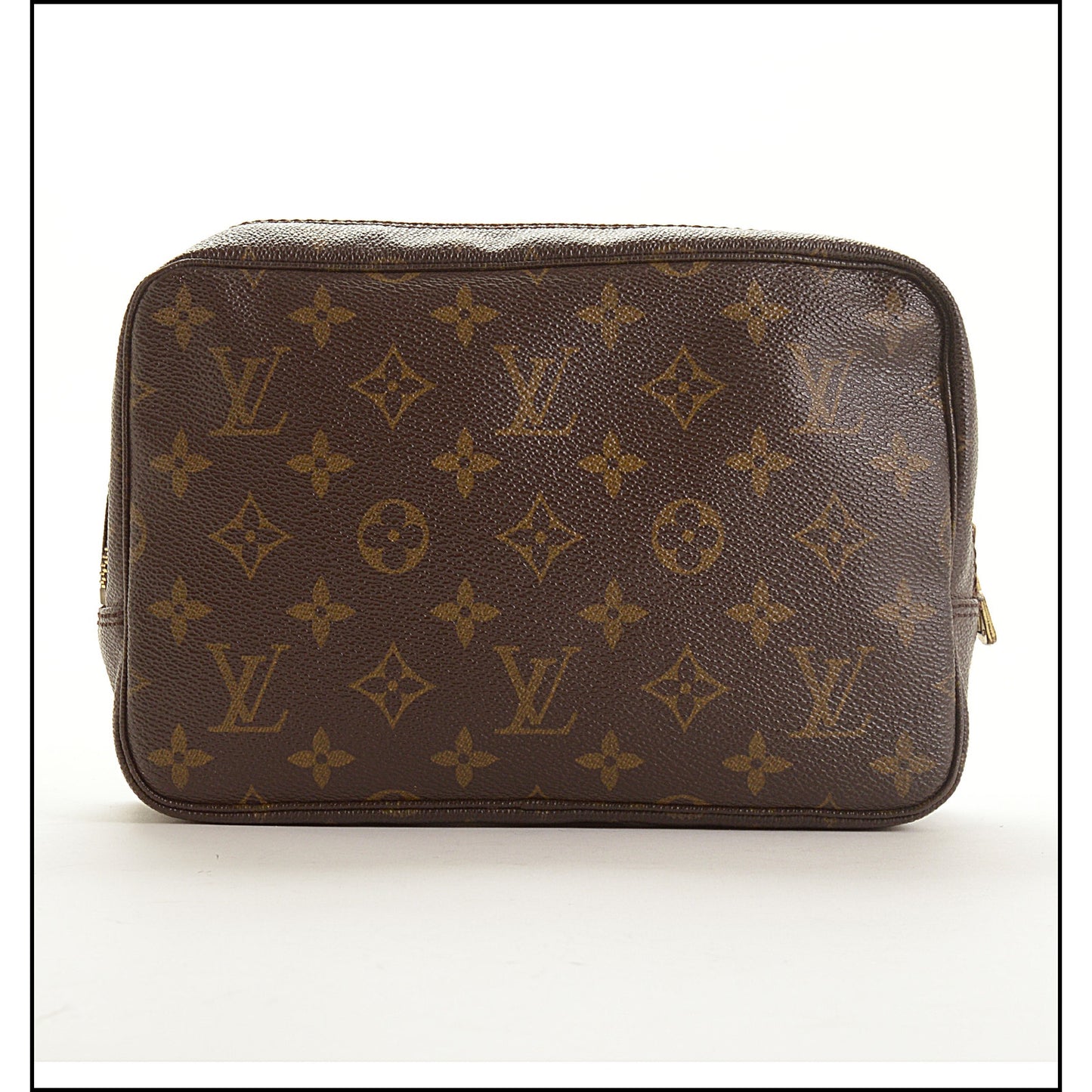 RDC15441 LOUIS VUITTON 80's Vintage Brown LV Monogram Trousse Toilette 23 Cosmetic Bag