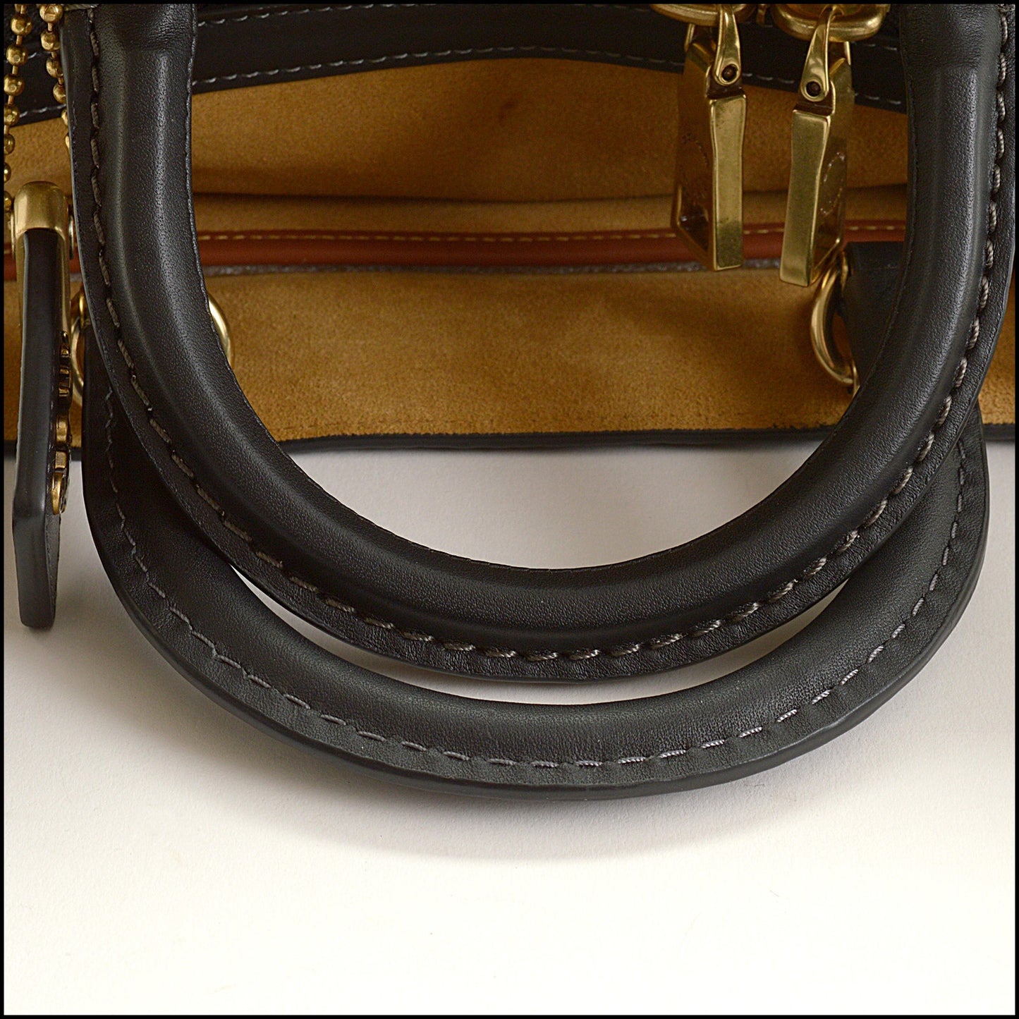 RDC15472 COACH Black Pebbled Leather Rogue 25 Tote Bag