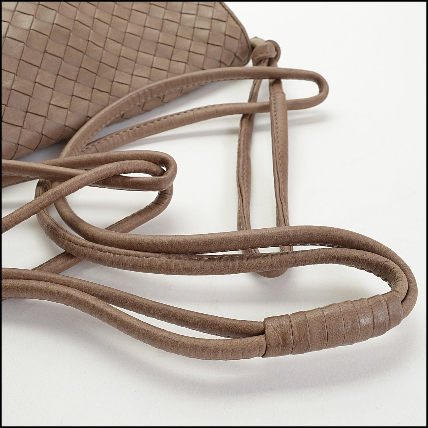 RDC14899 BOTTEGA VENETA Taupe Intrecciato Vintage Crossbody Bag