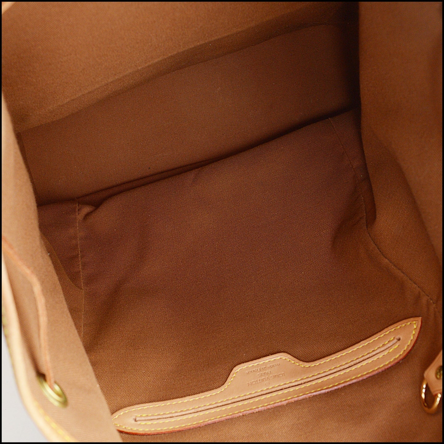 RDC14356 Authentic LOUIS VUITTON Vintage '00 Brown Canvas Montsouris GM Backpack