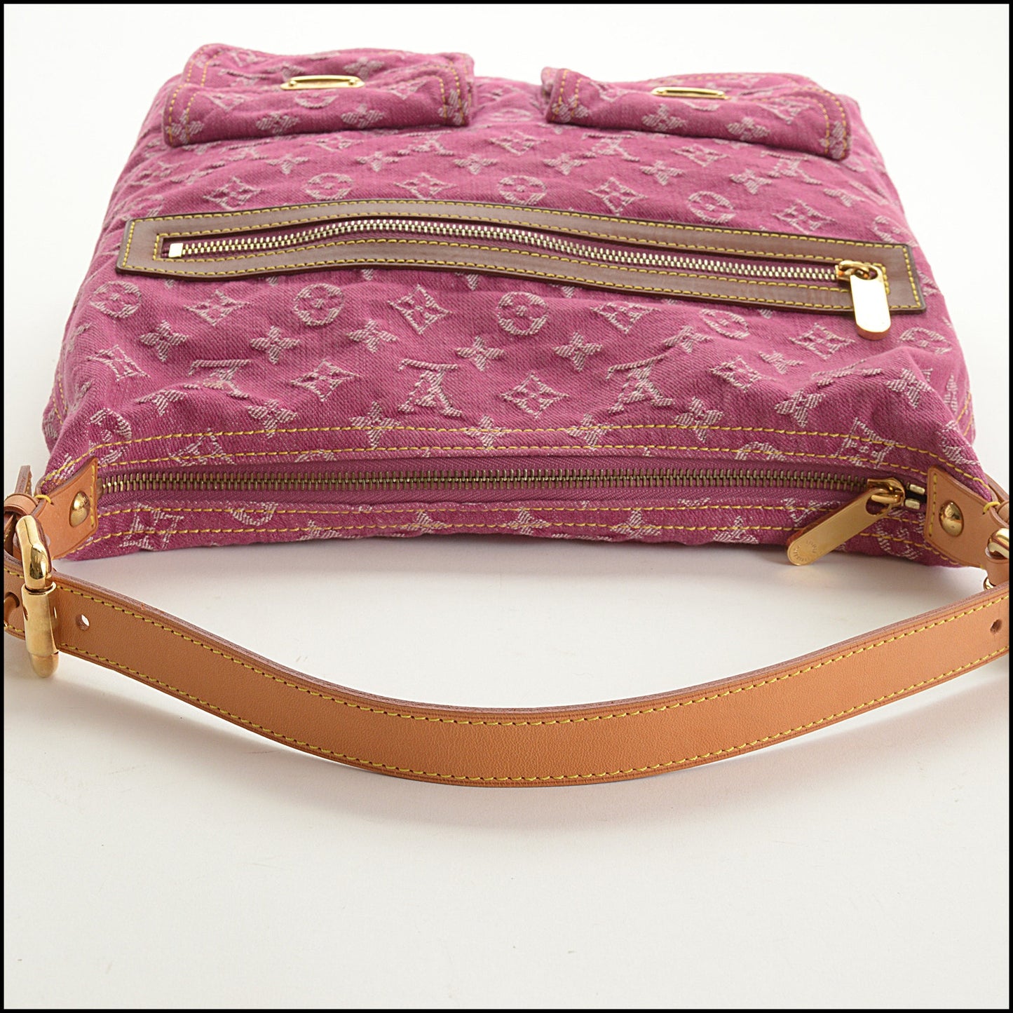 RDC15564 LOUIS VUITTON 2006 Fuchsia Pink Denim Monogram Baggy GM