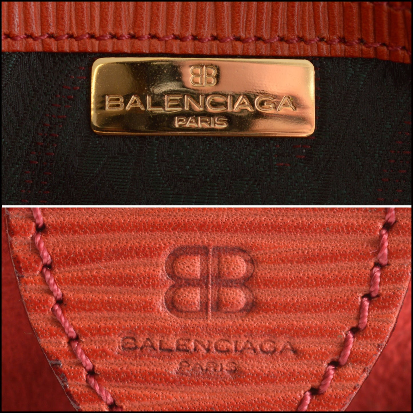 RDC15606 BALENCIAGA Vintage Red Ultrasuede Boston bag from Japan