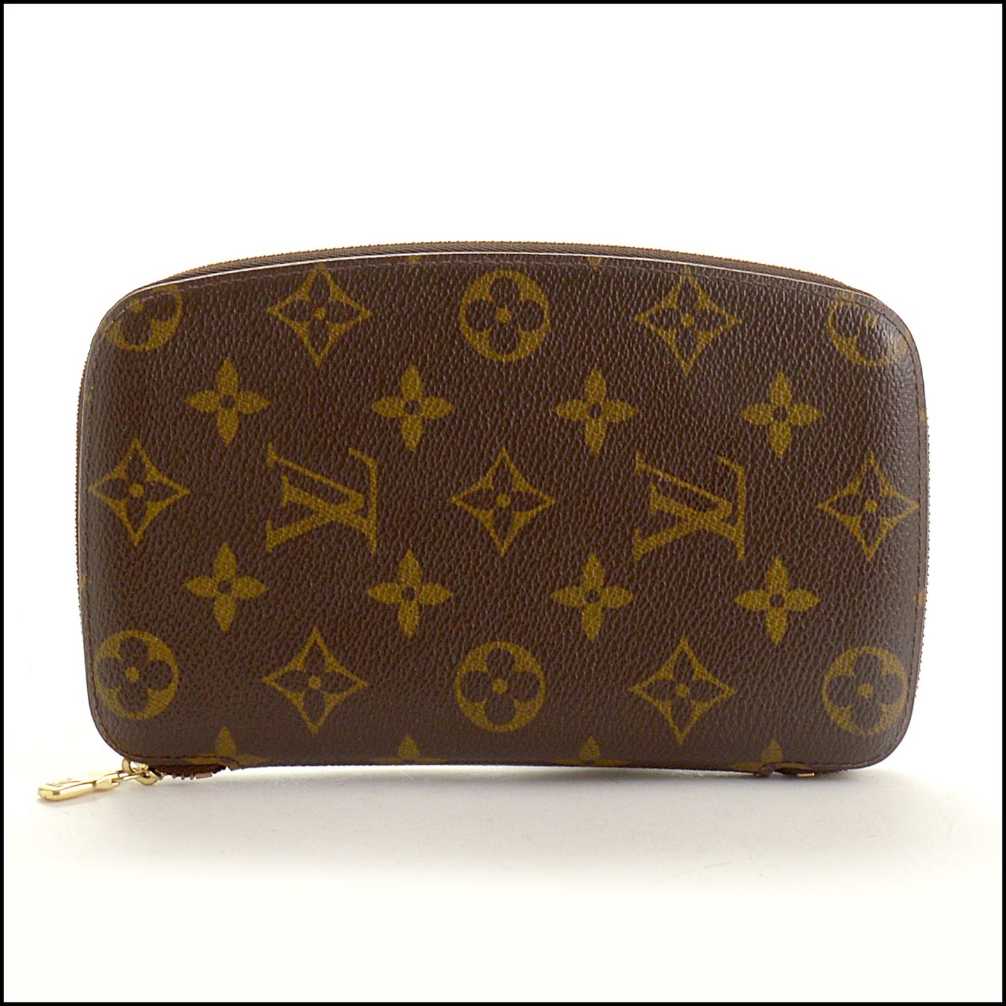 RDC15357 LOUIS VUITTON Brown LV Monogram Geode Zip Around Wallet with Pen