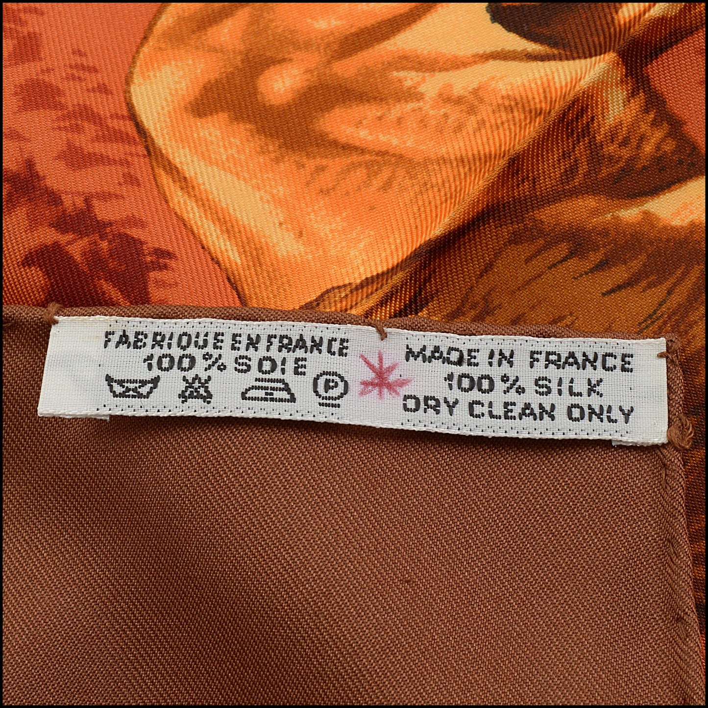 RDC15460 HERMES Vintage 1997 Brown/Yellow "Africa" Silk Scarf 90 cm
