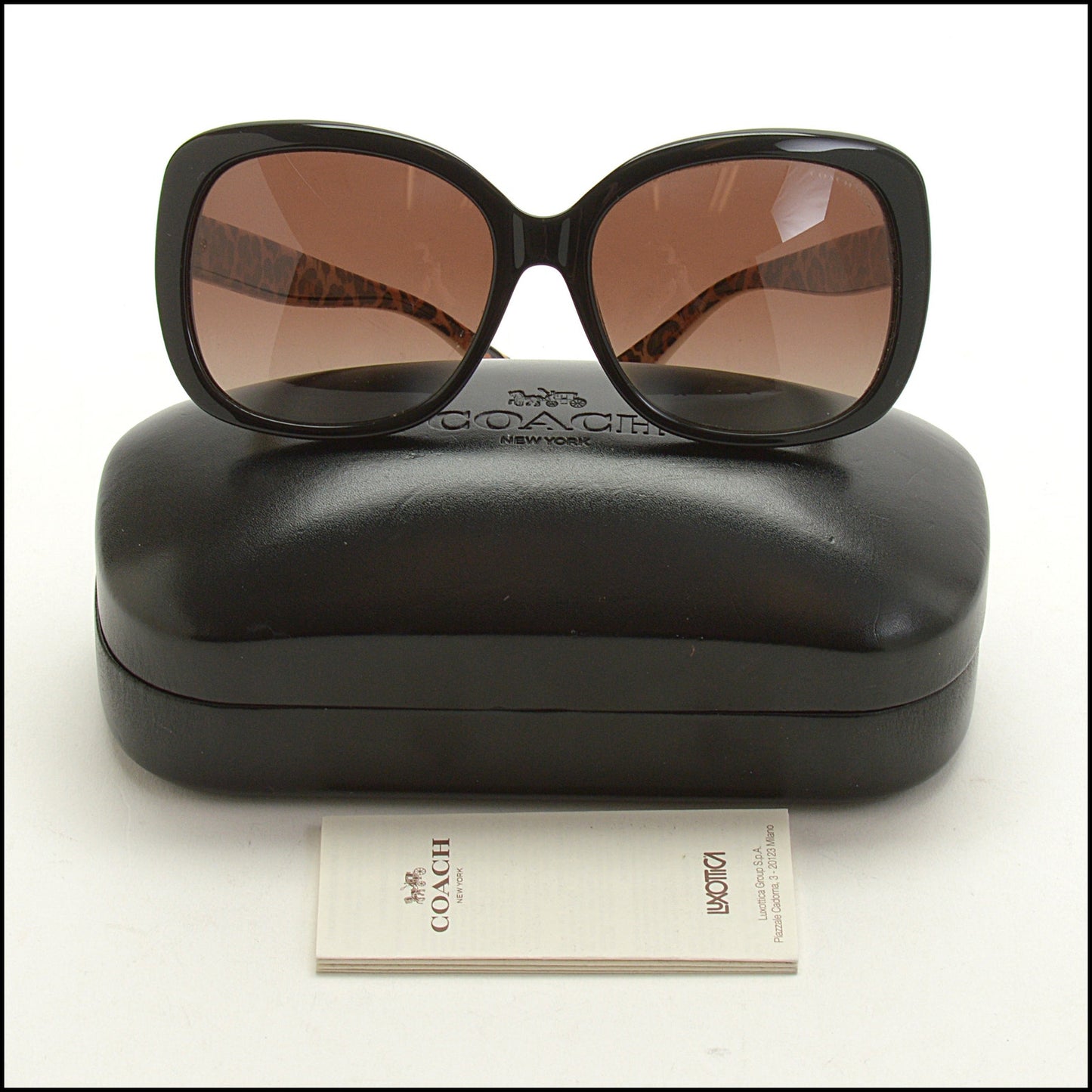 RDC14996 COACH Black/Ivory Wild Beast Acetate Sunglasses