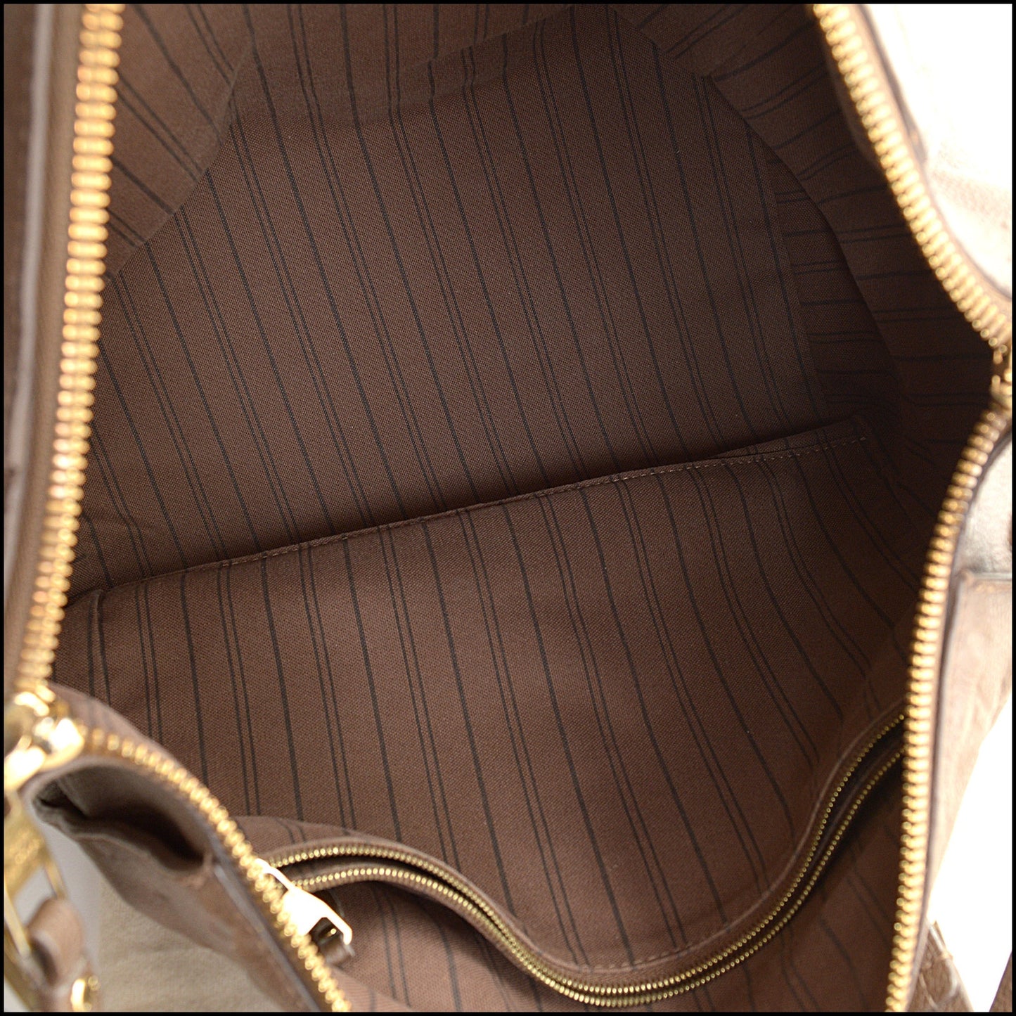 RDC14146 Authentic LOUIS VUITTON '11 Taupe Monogram Leather Lumineuse Bag