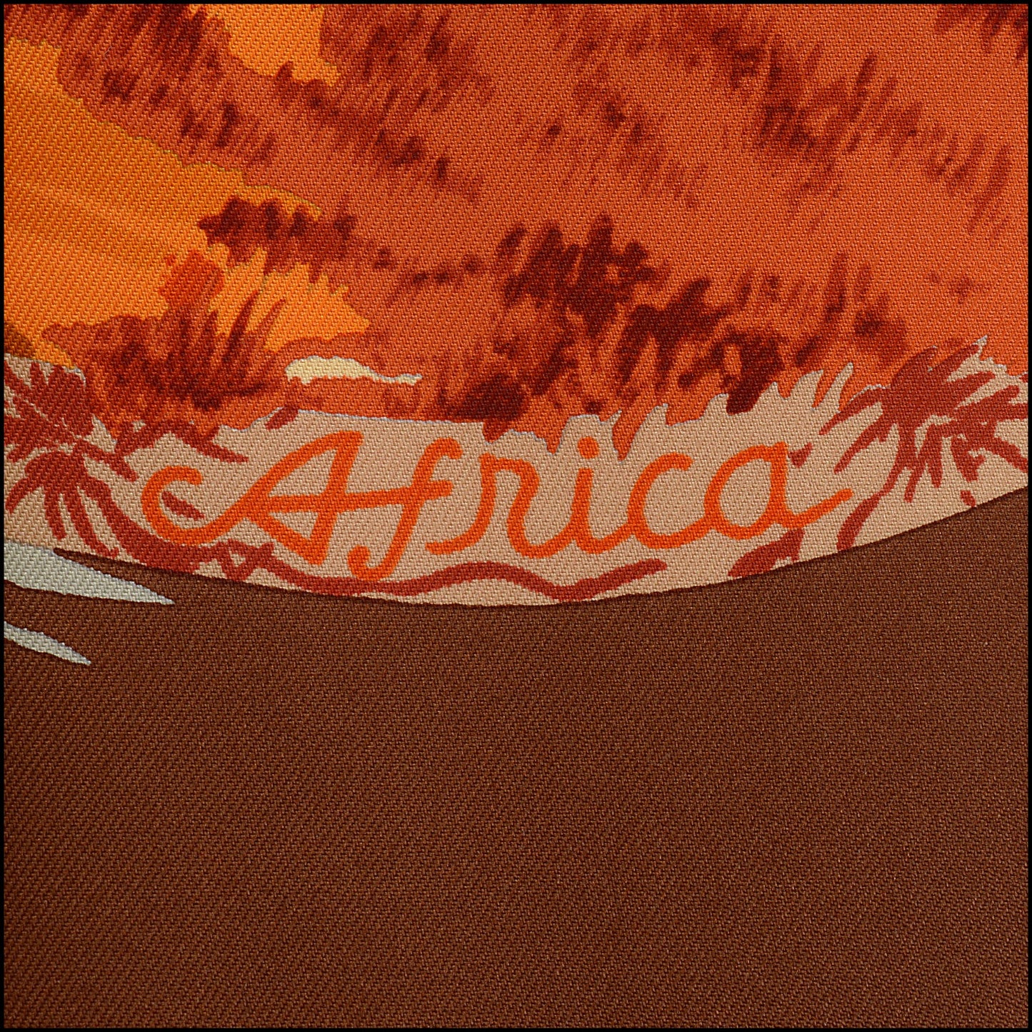 RDC15460 HERMES Vintage 1997 Brown/Yellow "Africa" Silk Scarf 90 cm