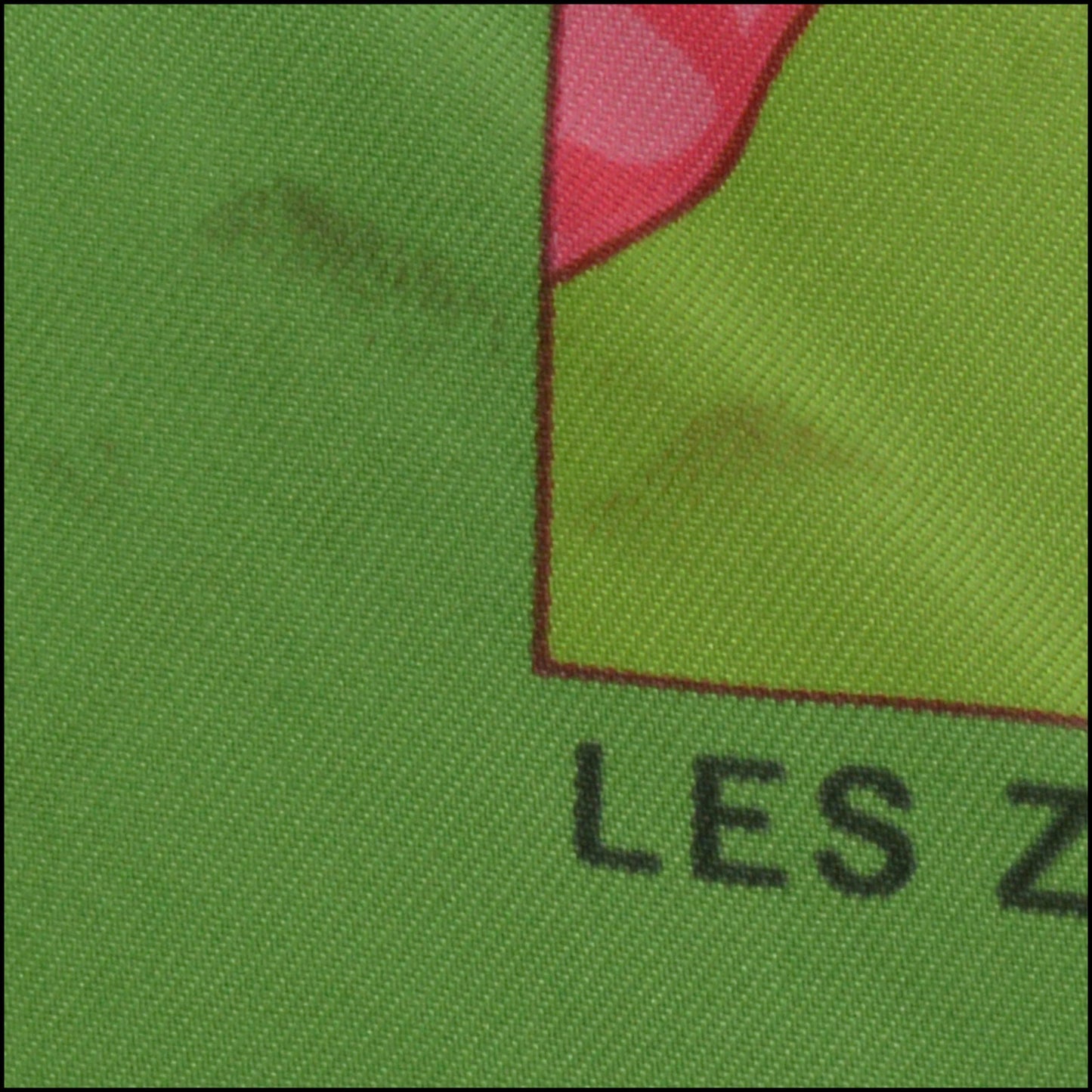 RDC15090 HERMES Green/Pink "Les Zebres II" 90 Silk Scarf