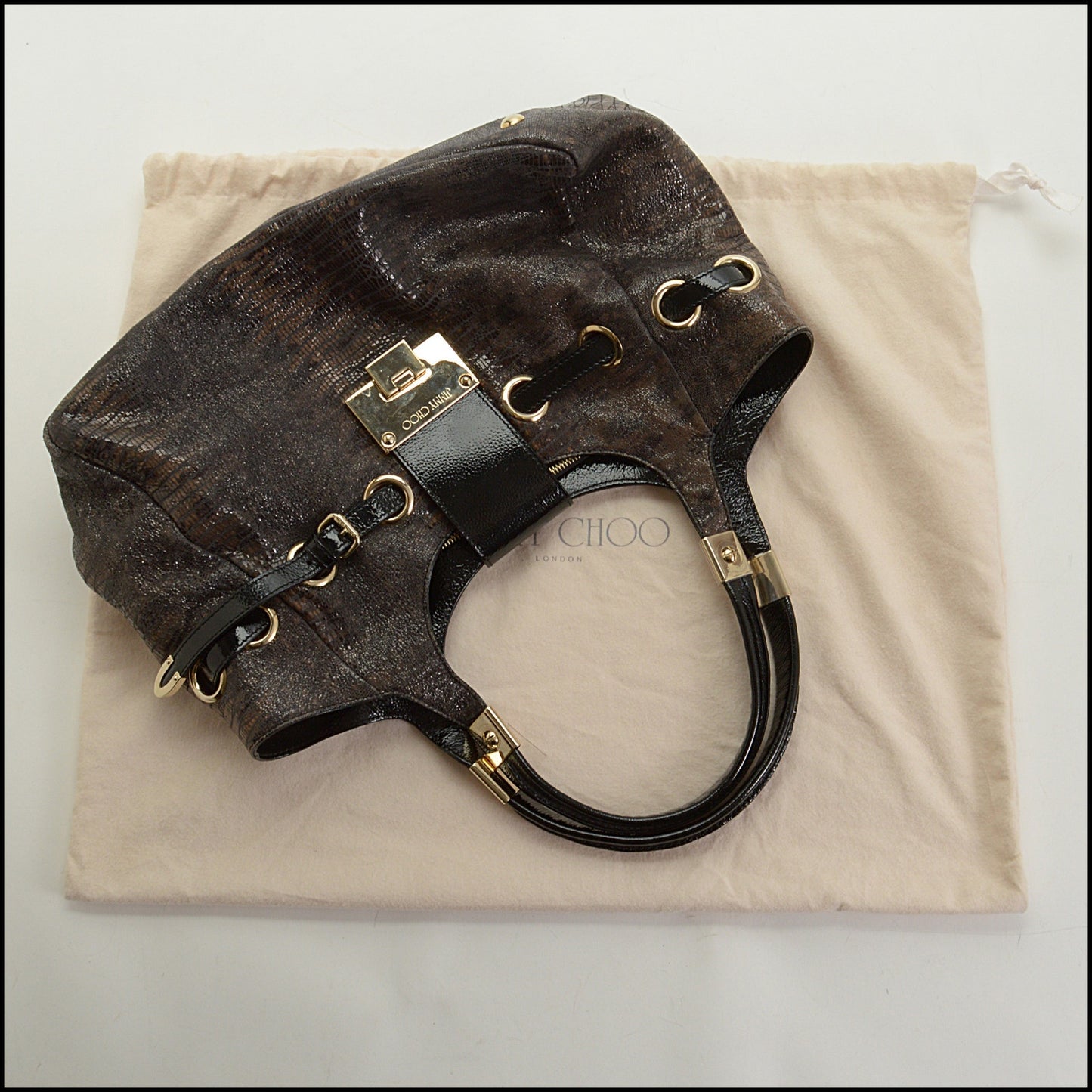 RDC15127 JIMMY CHOO Lizard-Effect Shoulder Bag