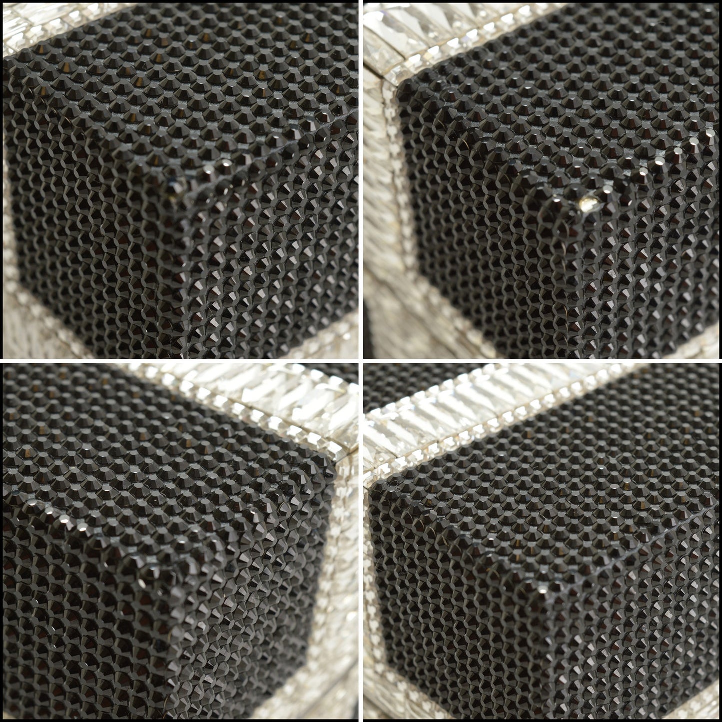 RDC15265 JUDITH LEIBER Black Crystal Gift Box Minaudiere