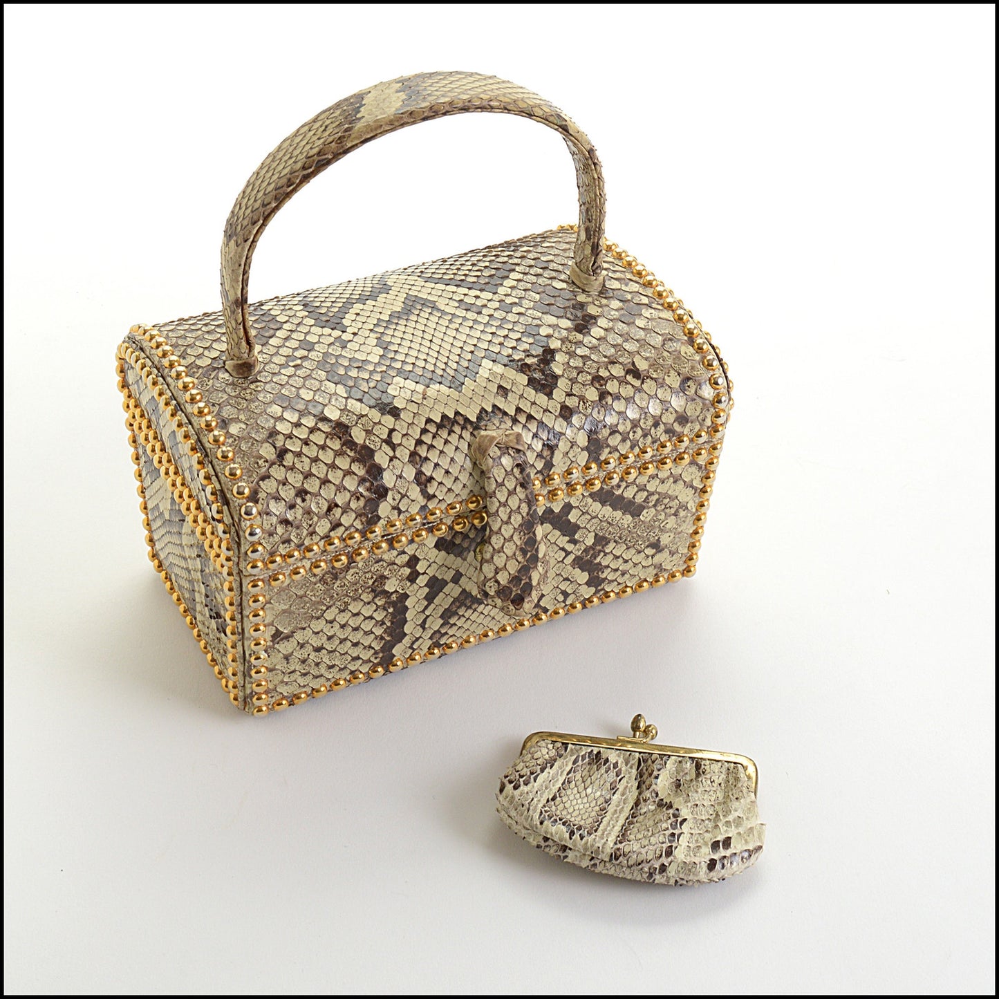 RDC14440 Judith Leiber Python Evening Box Bag