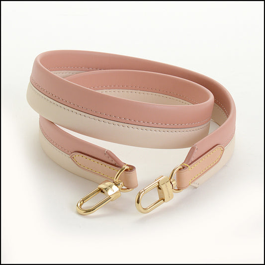RDC14681 LOUIS VUITTON 2 Tone Pink/Cream Calfskin Clip-On Shoulder Strap