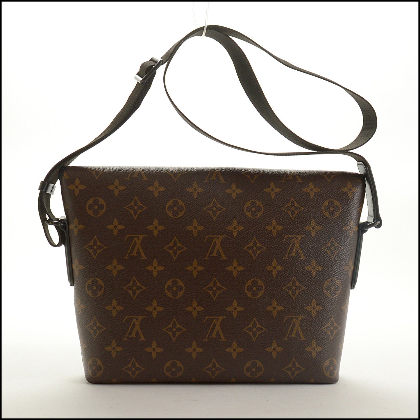 RDC15333 LOUIS VUITTON Brown Monogram Macassar Magnetic Messenger Bag