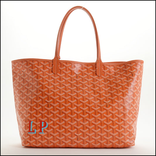 RDC15476 GOYARD 2025 Orange Goyardine Canvas LP Marquage Saint Louis PM Tote Bag