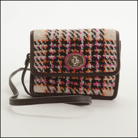 RDC15285 COACH Ebene Leather Multicolor Tweed Dylan Crossbody Bag