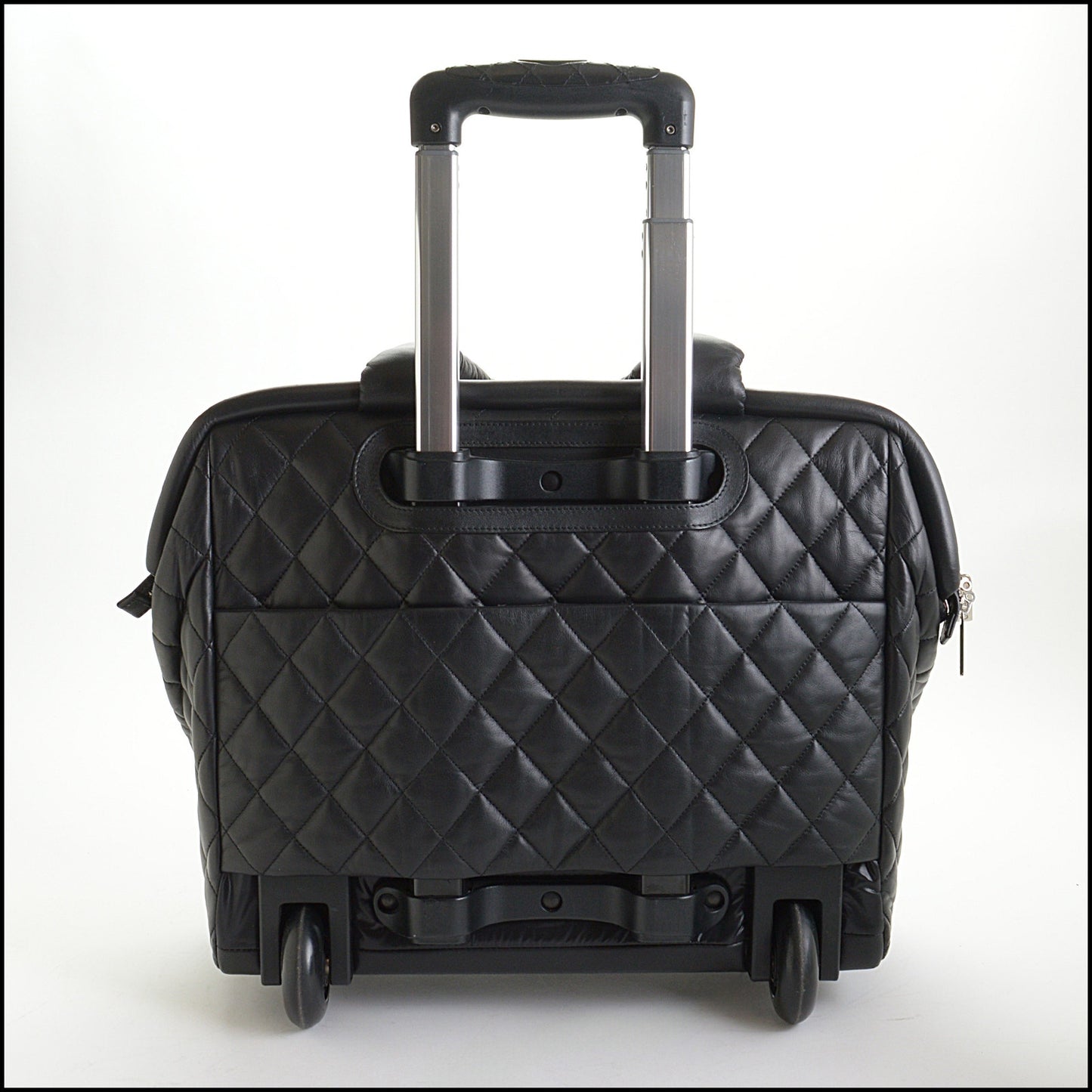 RDC14420 CHANEL Vintage '09-'10 Black Lambskin Quilted Cocoon Carry-on Roller Bag