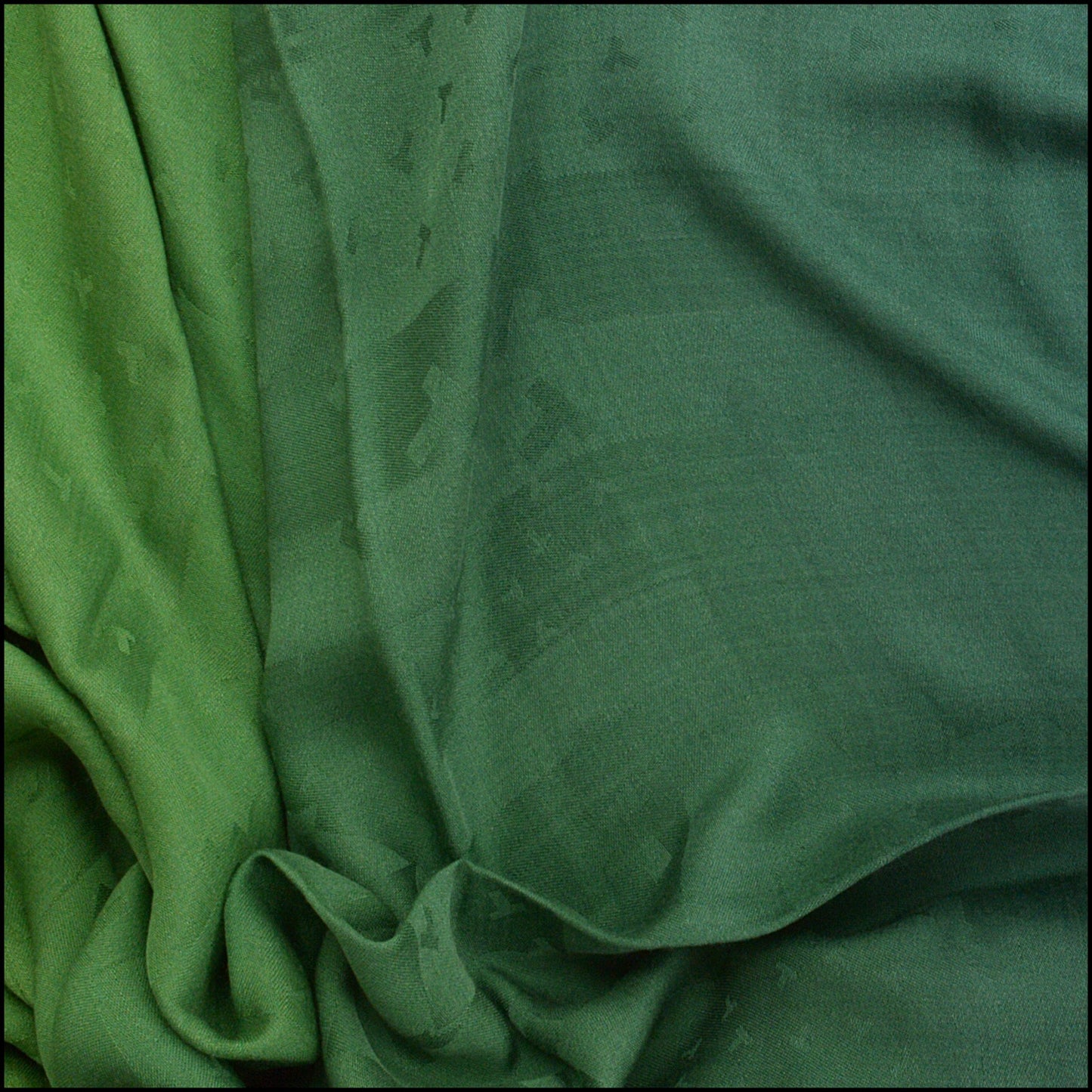 RDC15226 TIFFANY & CO. Green Dancing T Silk and Wool Stole 140cm