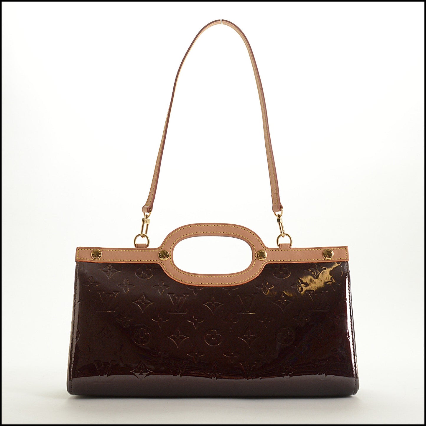 RDC15520 LOUIS VUITTON 2007 Amarante Vernis Monogram Roxbury Drive Handbag