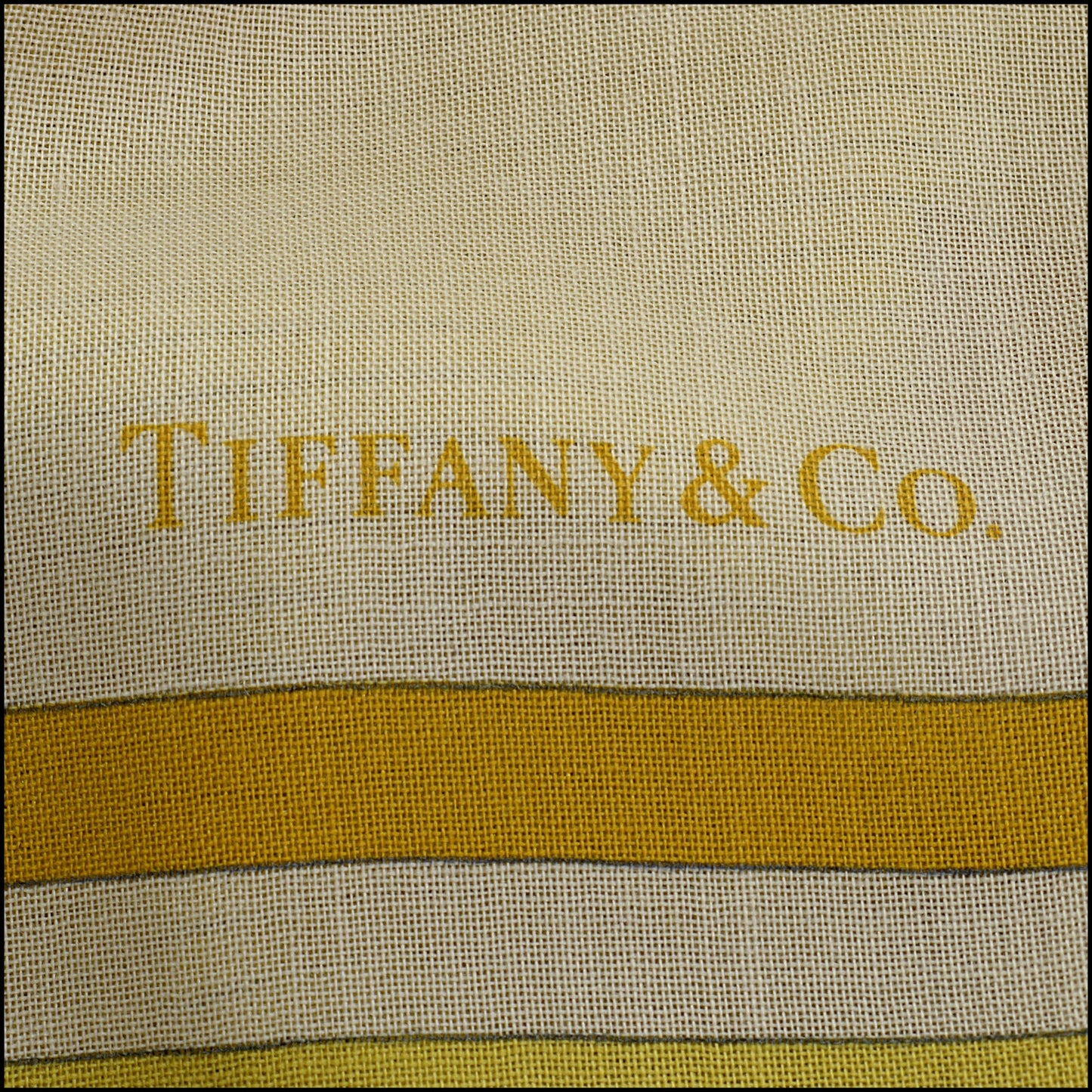 RDC15222 TIFFANY & CO. Yellow Giant T Silk and Cashmere Stole 140cm