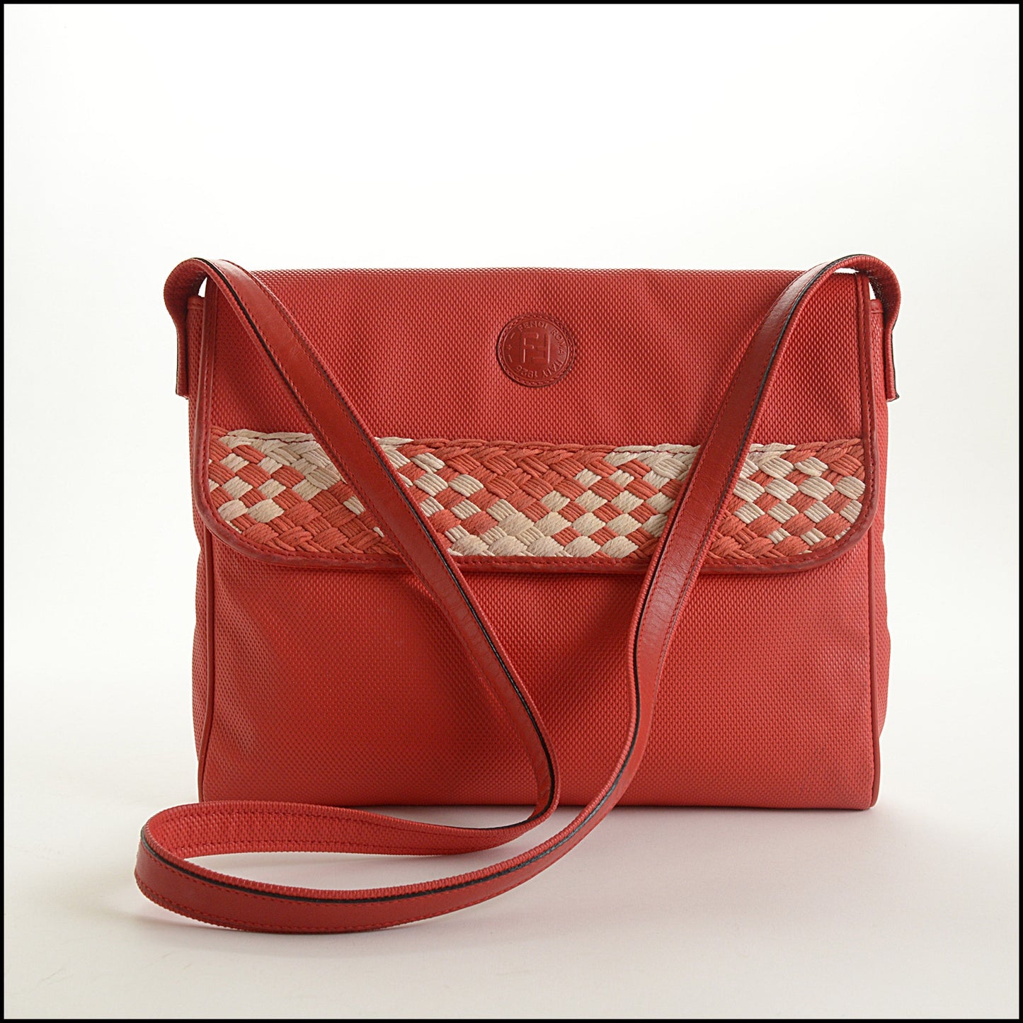 RDC15424 FENDI Vintage Red PVC Shoulder Bag