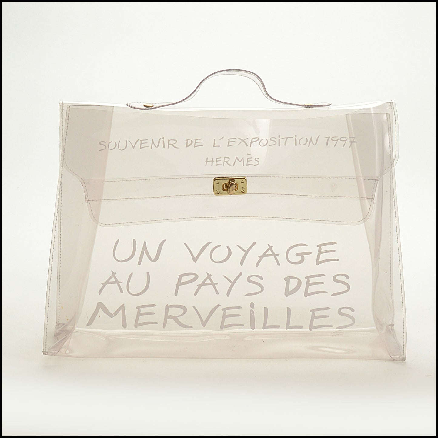 RDC15374 HERMES '97 Clear Vinyl "Souvenir de l'Exposition" Kelly Bag