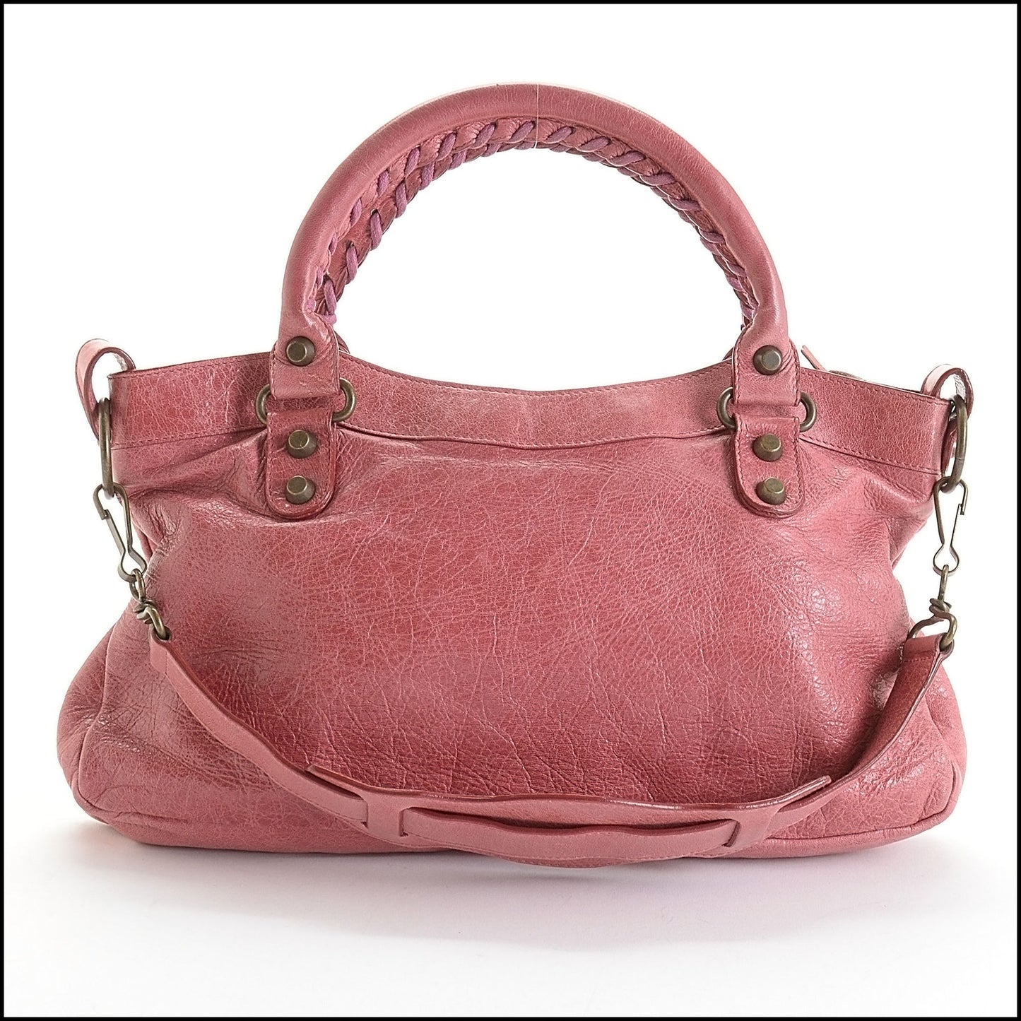 RDC14130 Authentic BALENCIAGA Vintage '04  Pink Chevre Leather Classic First Bag