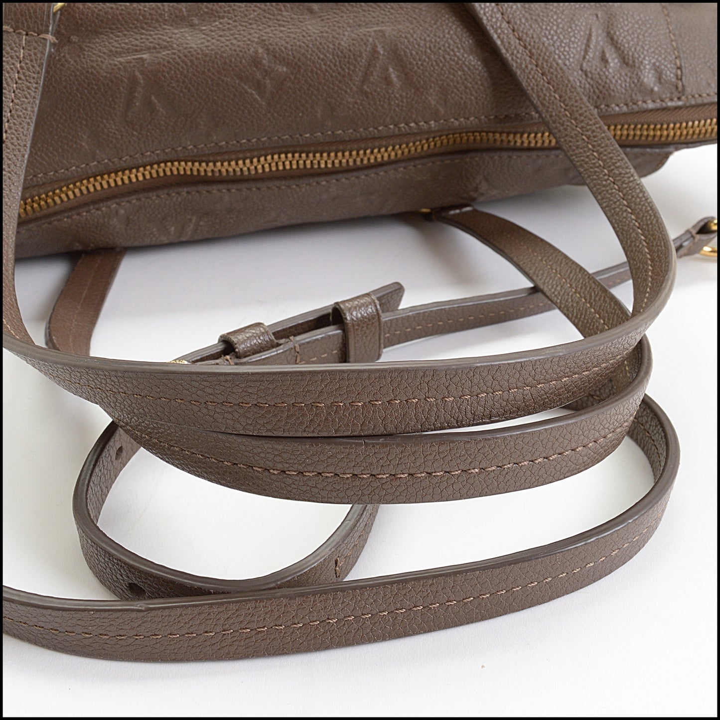 RDC14146 Authentic LOUIS VUITTON '11 Taupe Monogram Leather Lumineuse Bag