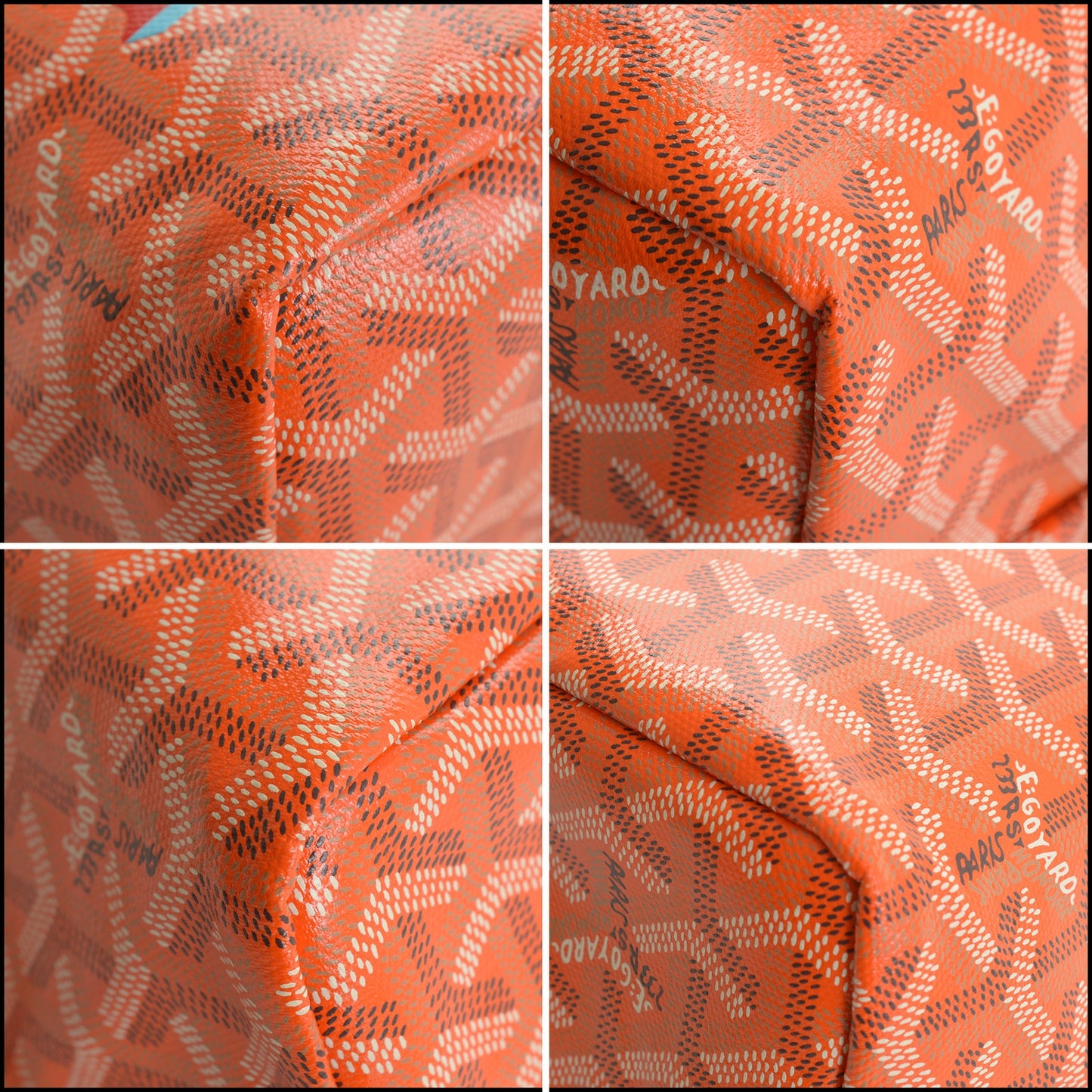 RDC15476 GOYARD 2025 Orange Goyardine Canvas LP Marquage Saint Louis PM Tote Bag