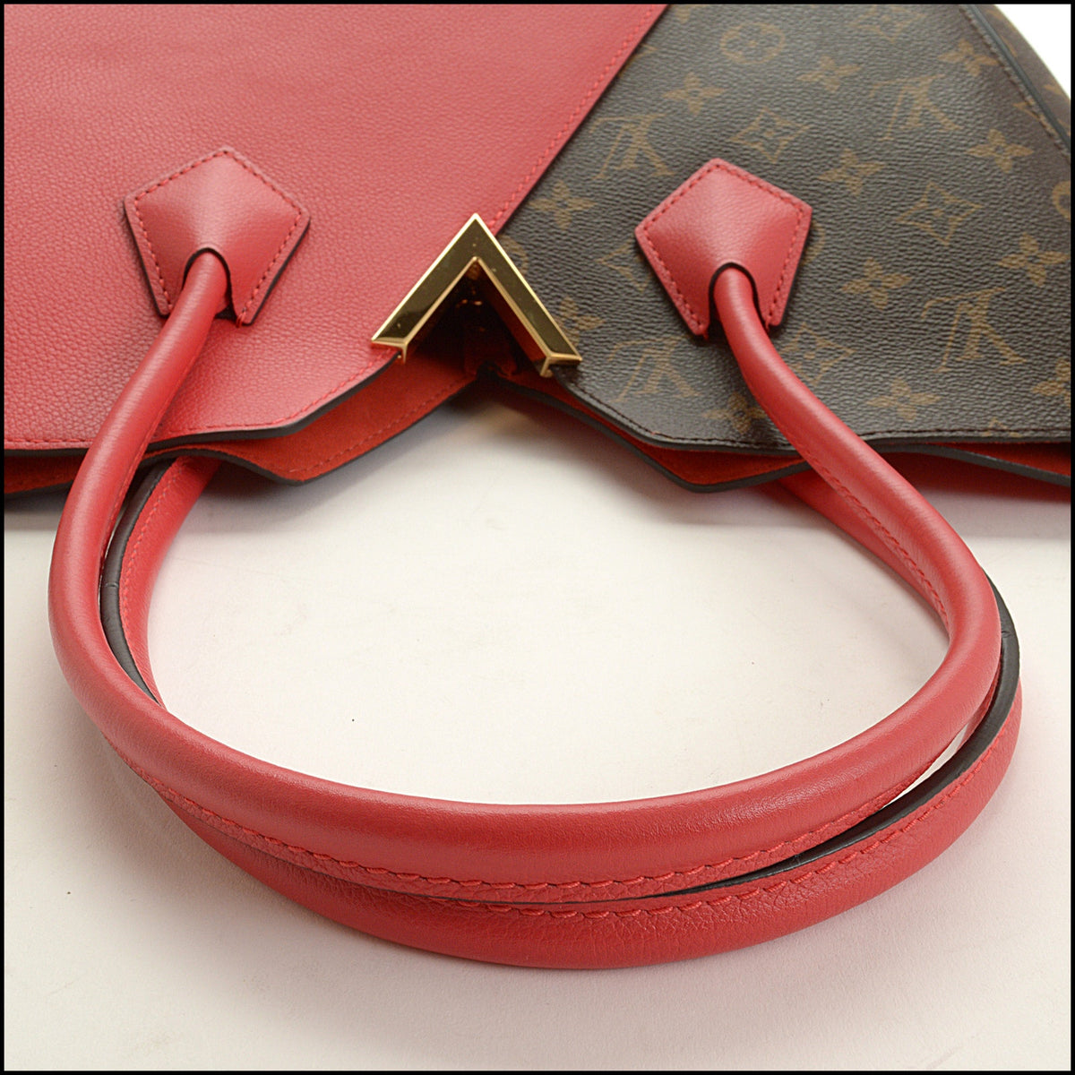 RDC15696 LOUIS VUITTON 2016 Monogram/Red Kimono Poppy Tote Bag