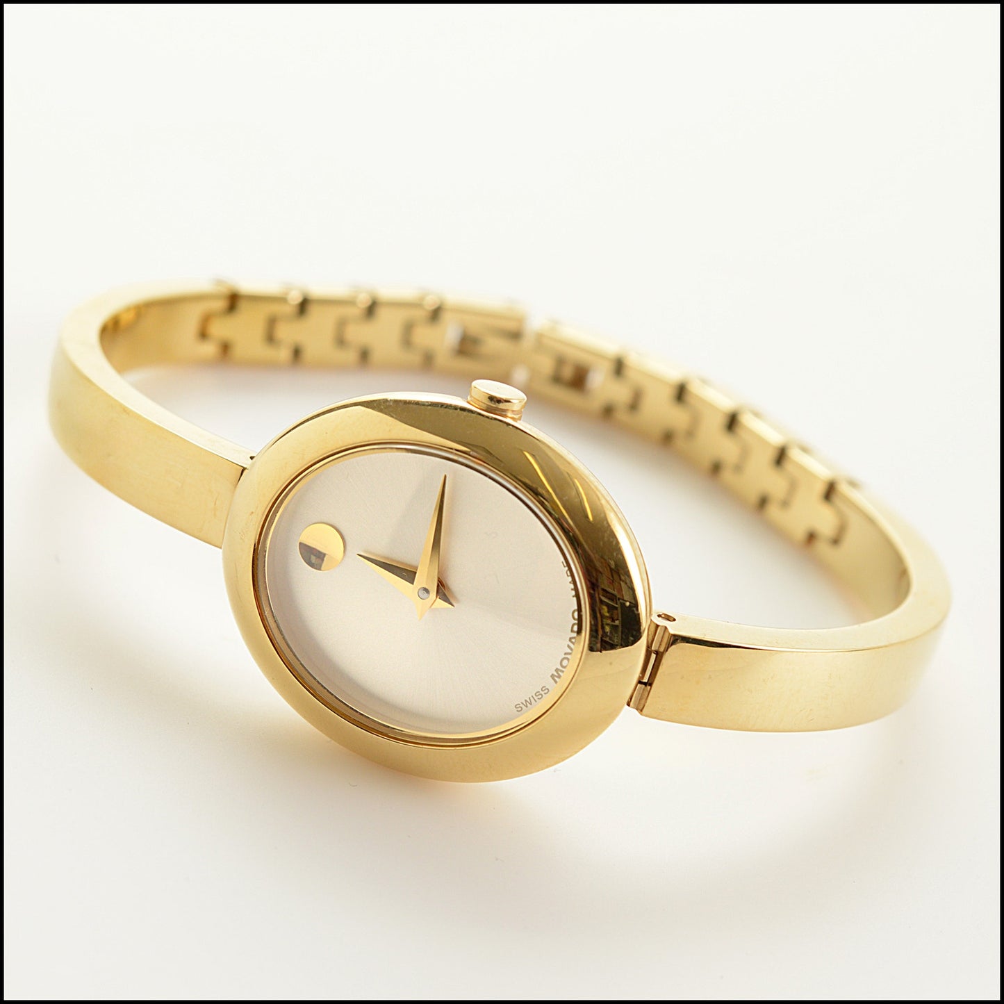 RDC15610 MOVADO Gold Oval Face Museum Bangle Watch