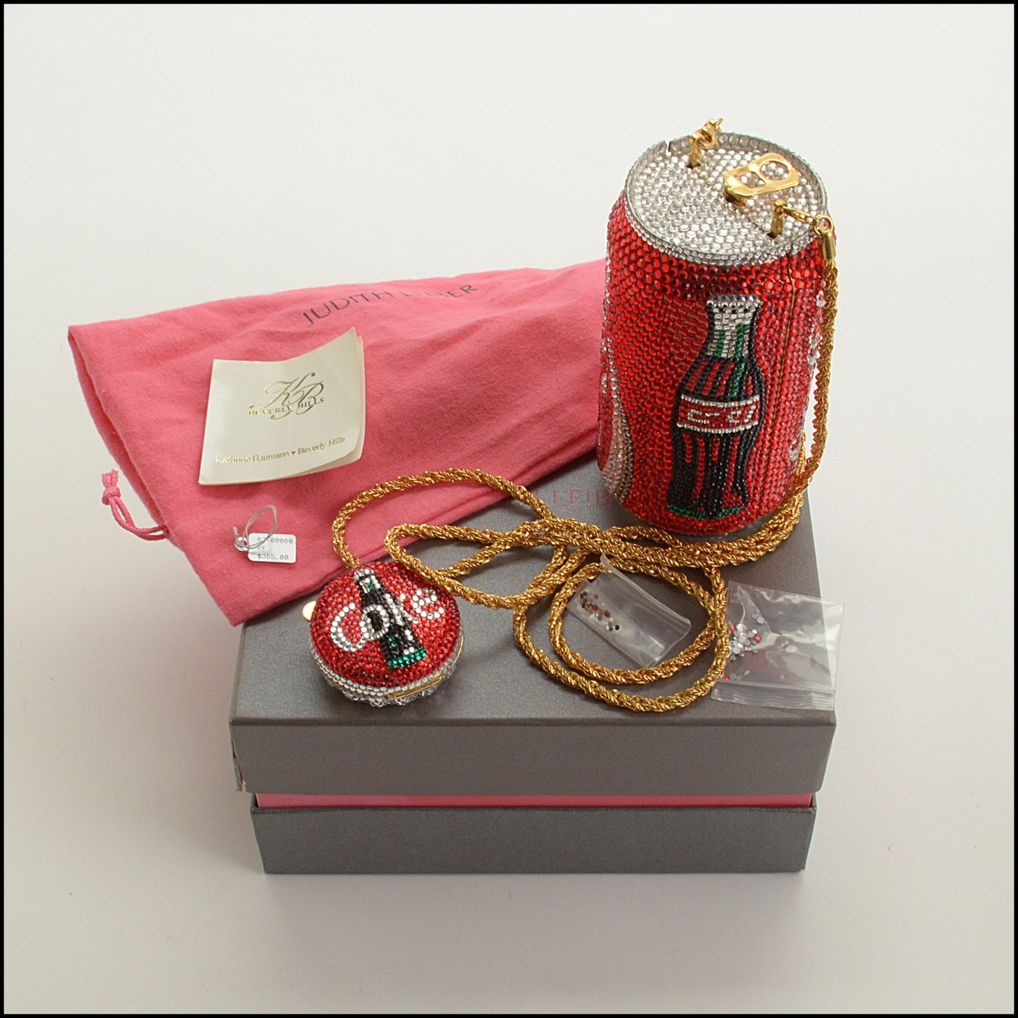 RDC15244 KATHRINE BAUMANN Red Coca Cola Can Minaudiere and Coke Pillbox