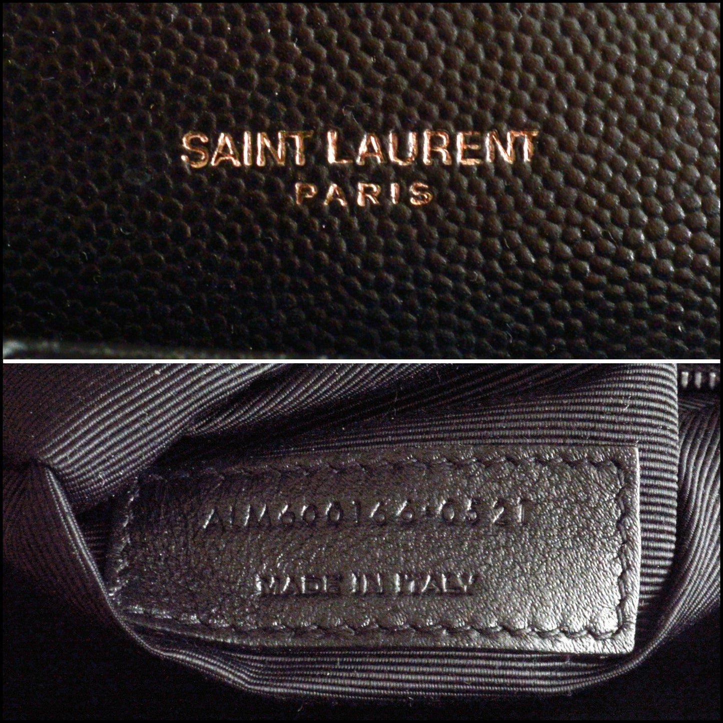 RDC15332 SAINT LAURENT Black Grain de Poudre Mixed Matelasse Large Envelope Chain Bag