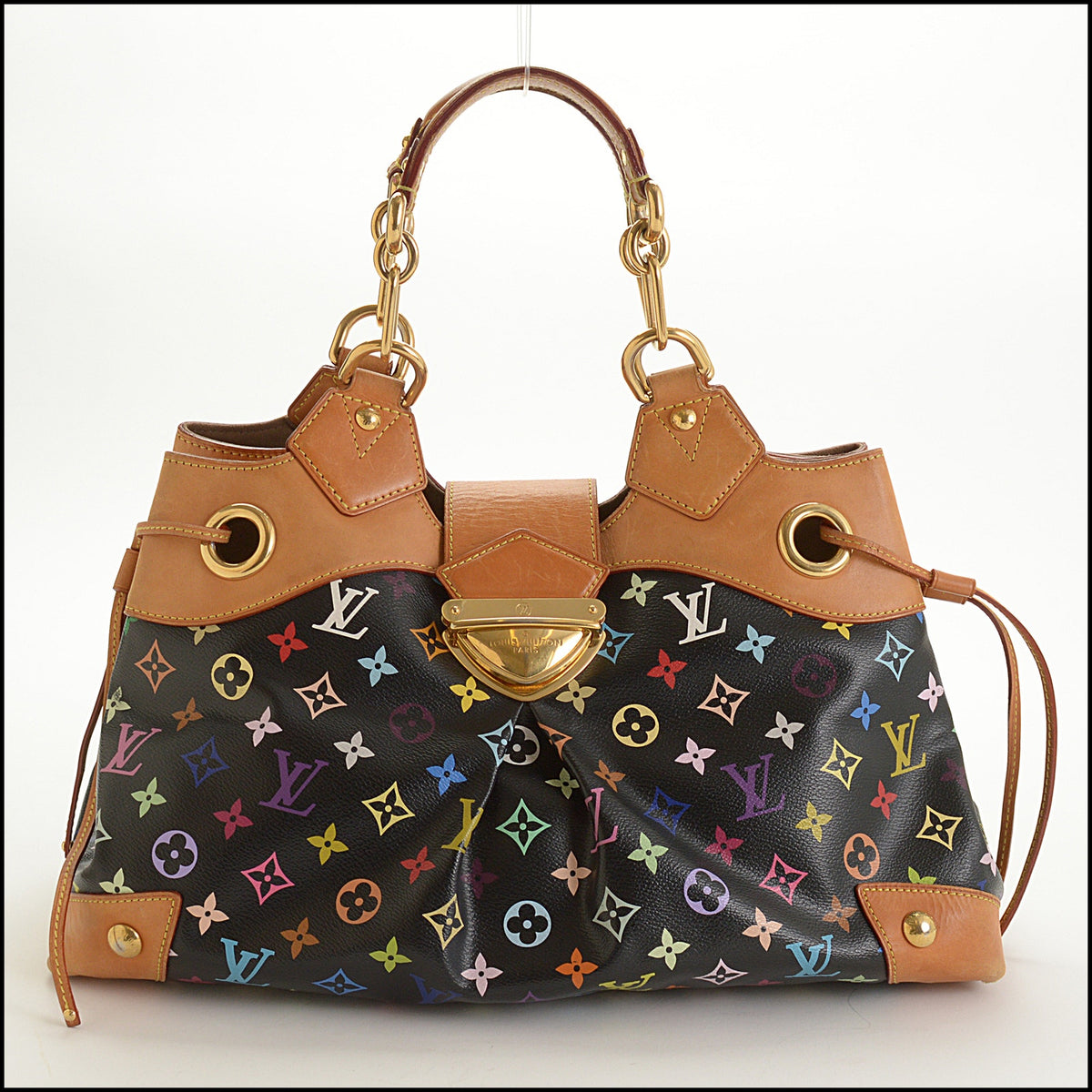 RDC15663 LOUIS VUITTON 2007 Black Multicolore Monogram Ursula Bag
