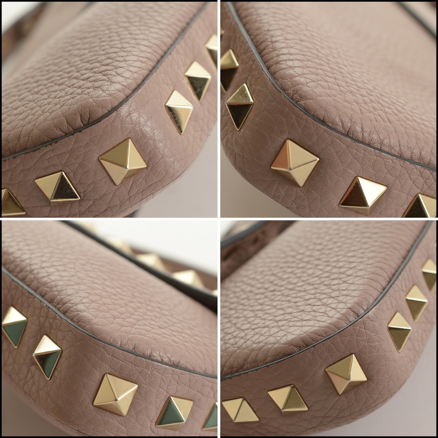 RDC15566 VALENTINO GARAVANI 2021 Poudre Leather Rockstud Mini Bag Without Long Strap