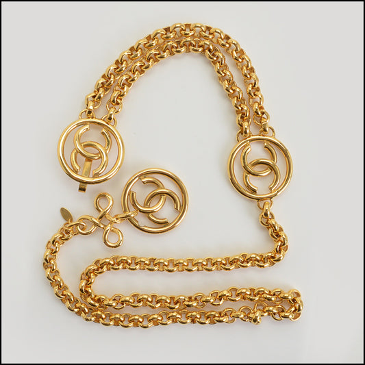 RDC14838 CHANEL Gold CC Chain Belt