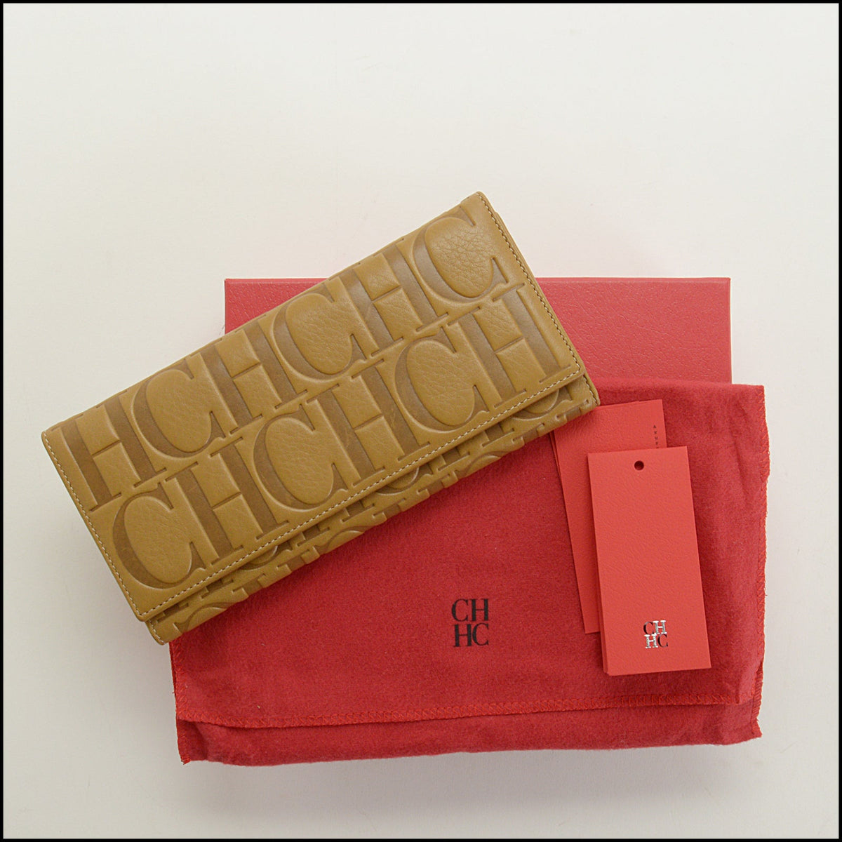 RDC15720 CAROLINA HERRERA CH Monogram Leather Continental Wallet