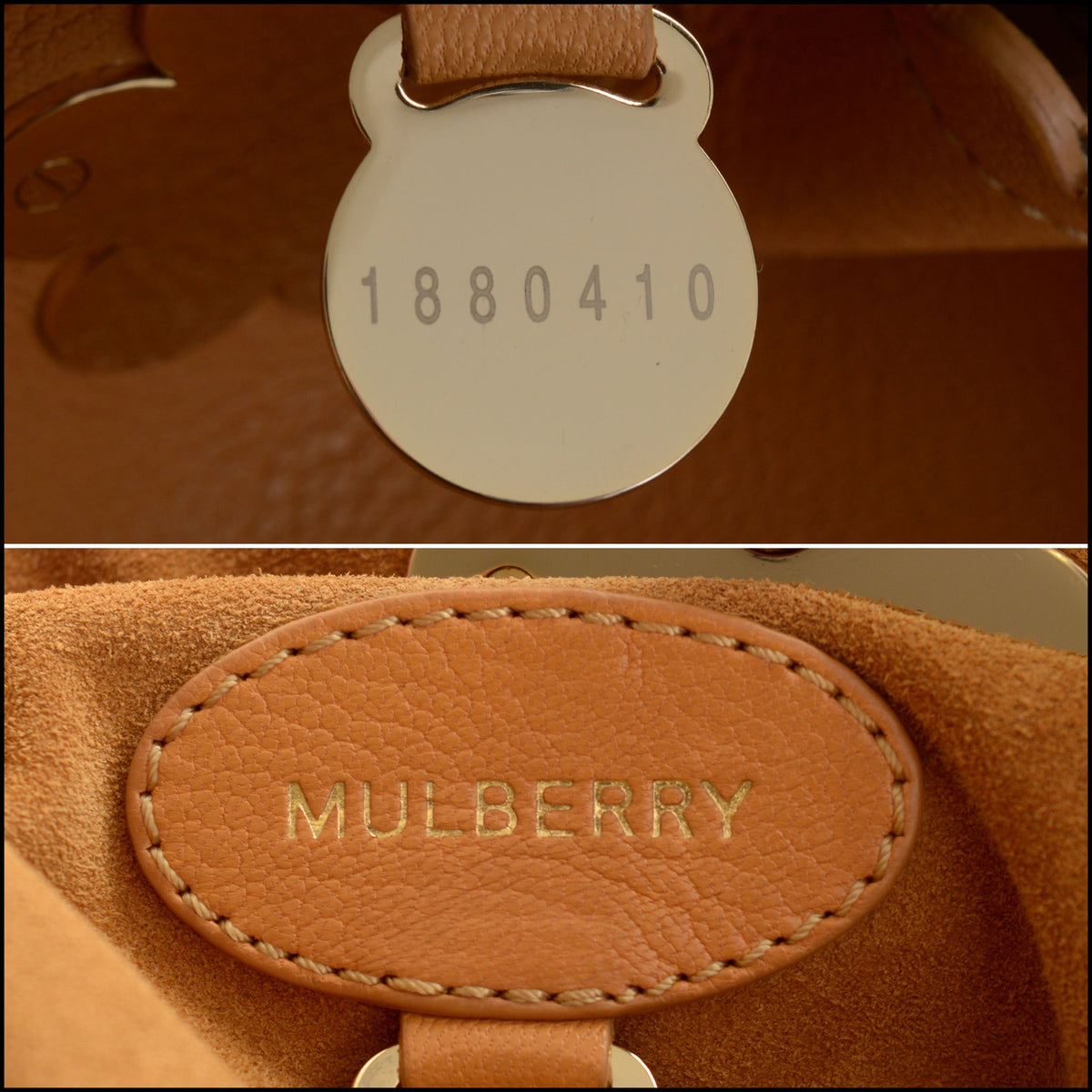 RDC15640 MULBERRY Tan Cecily Goatskin Flower Tote Bag