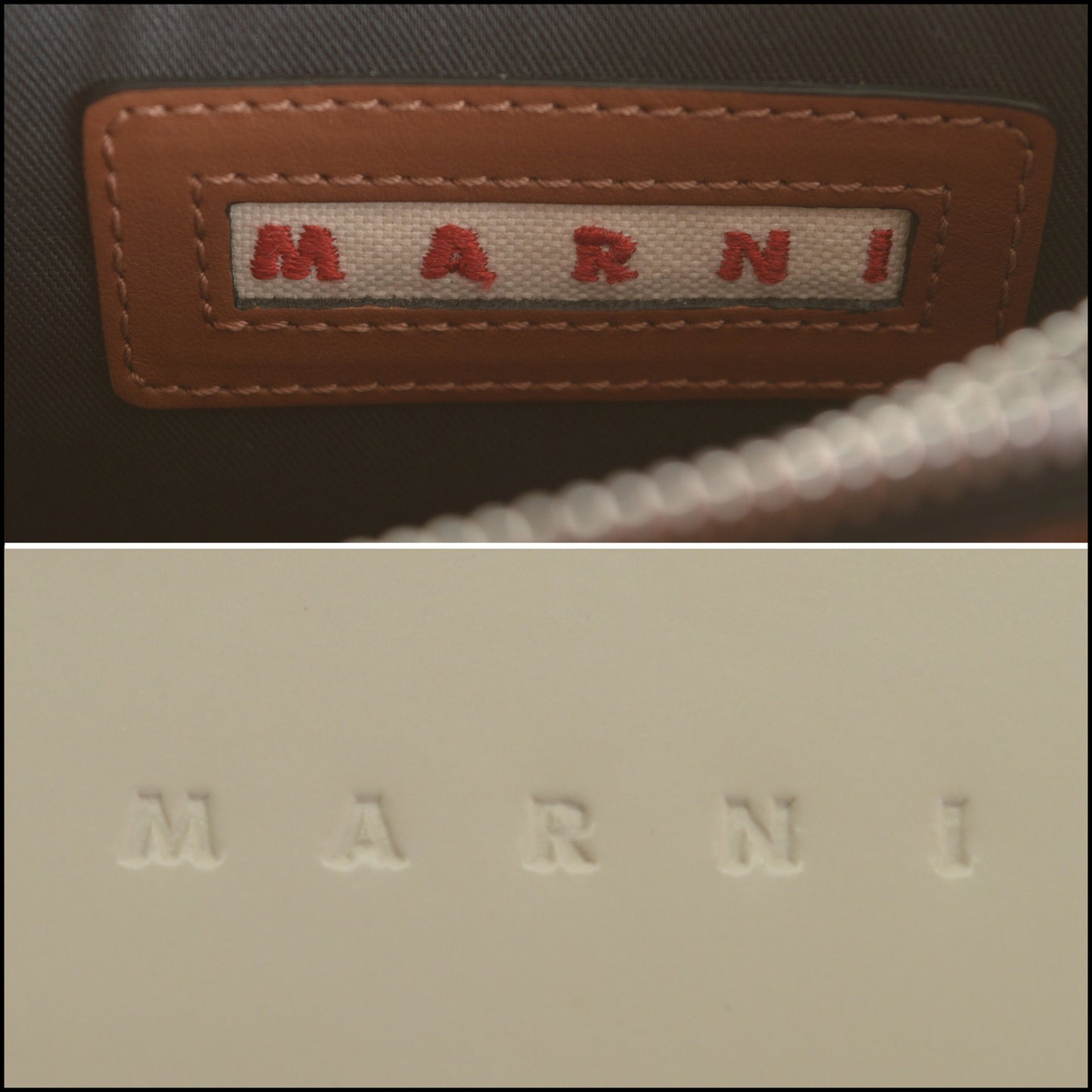 RDC15073 MARNI Yellow & Bone White Leather Caddy Trunk Bag