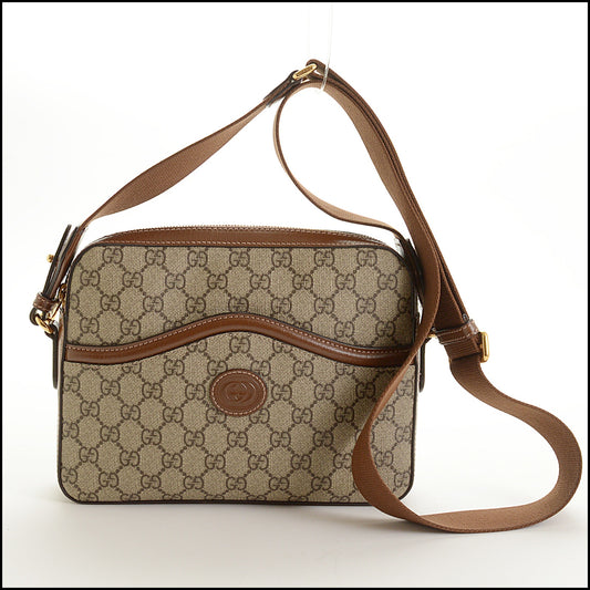 RDC15631 GUCCI Brown GG Supreme Monogram Messenger Bag